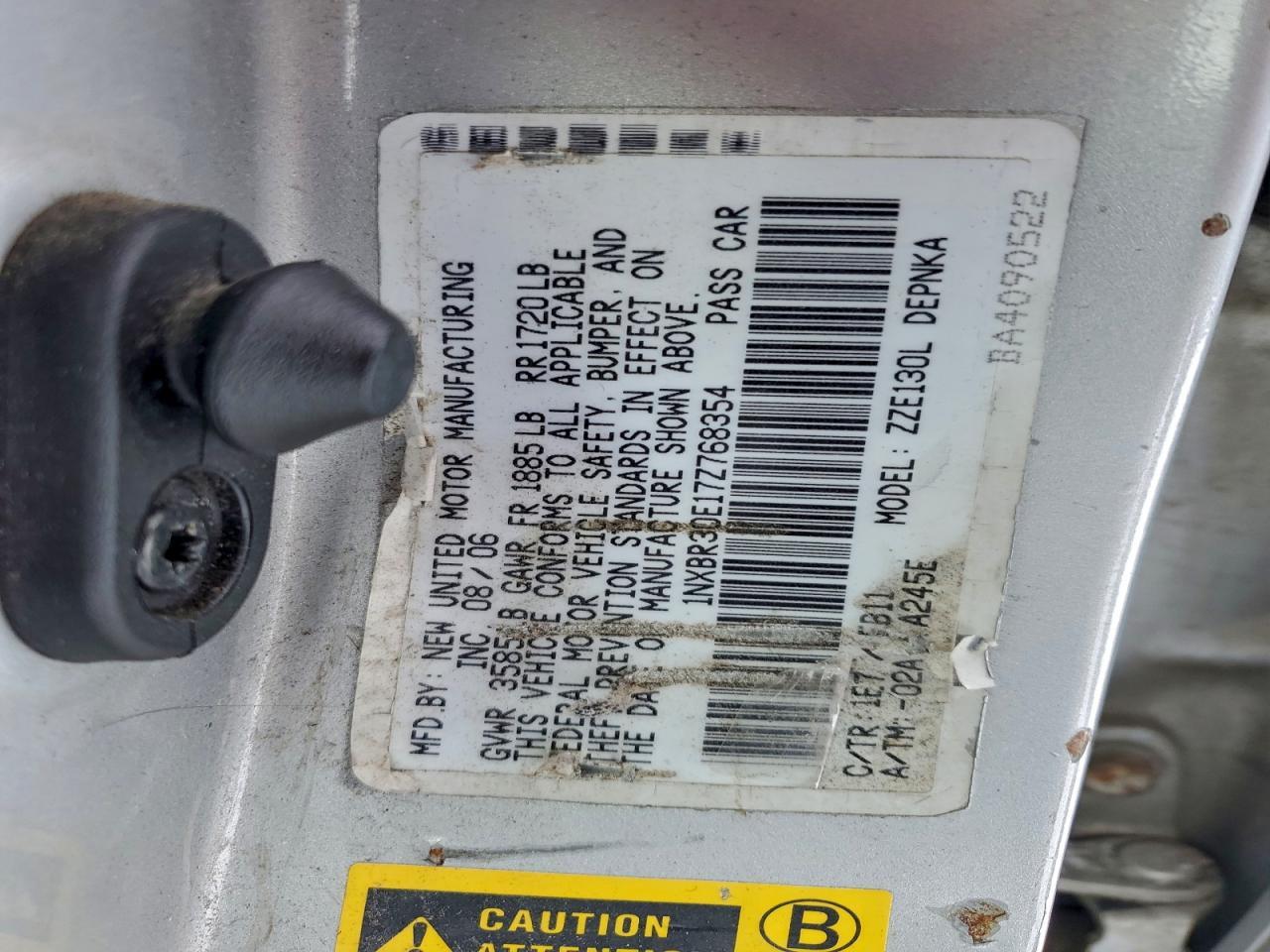 2007 TOYOTA COROLLA