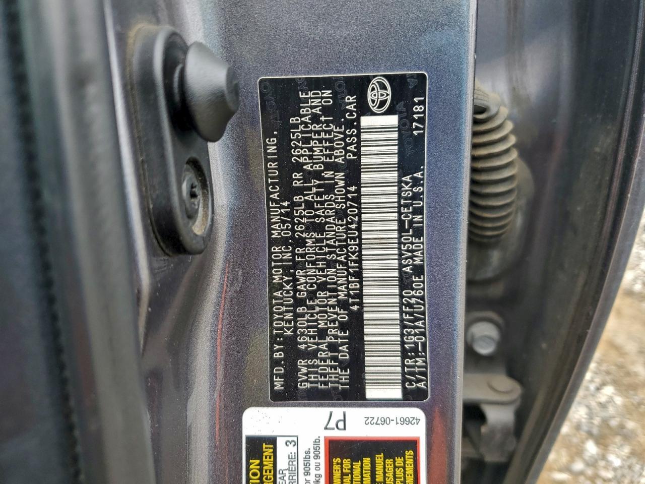 2014 TOYOTA CAMRY