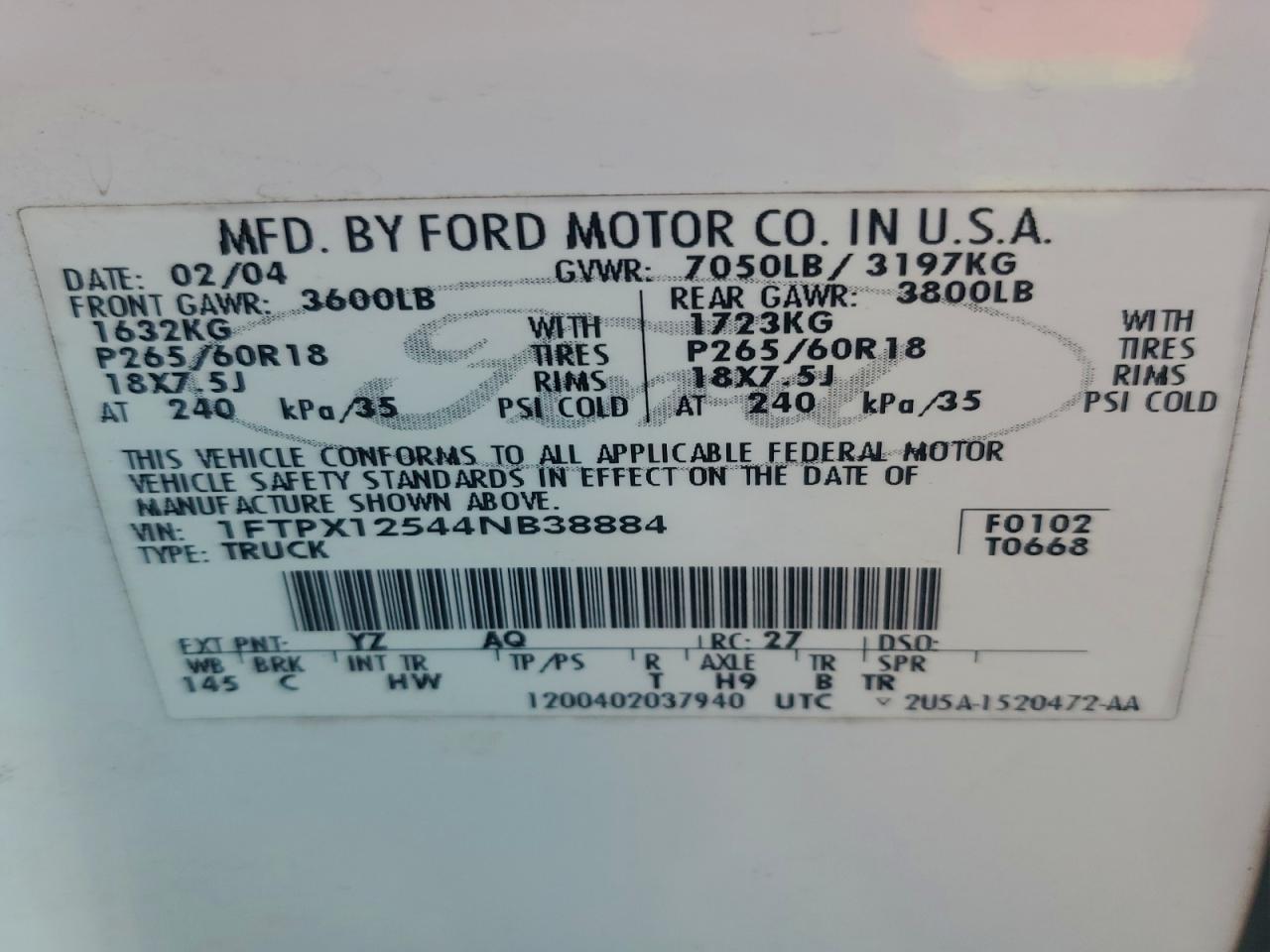 2004 FORD F-150