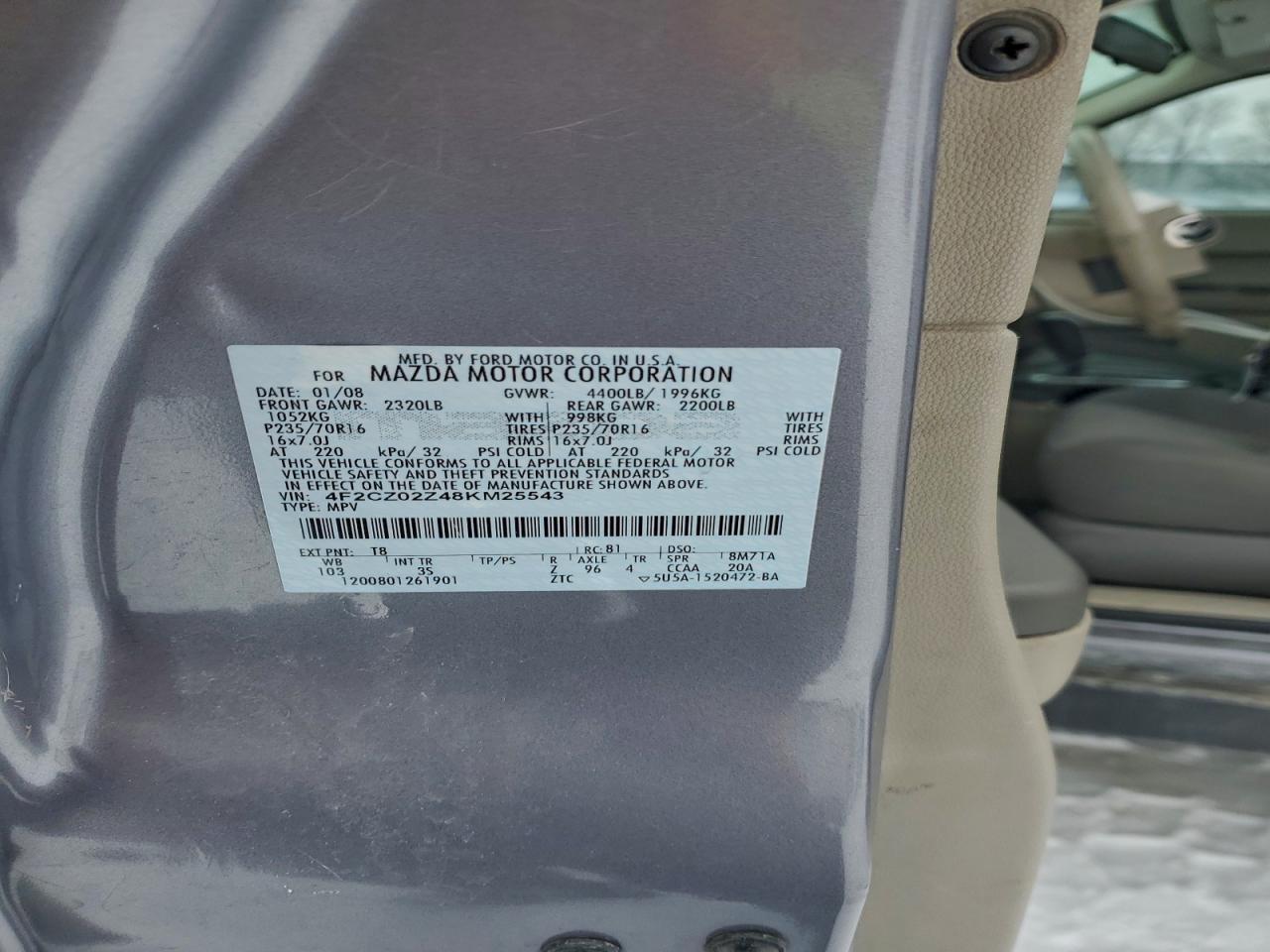 2008 MAZDA Tribute