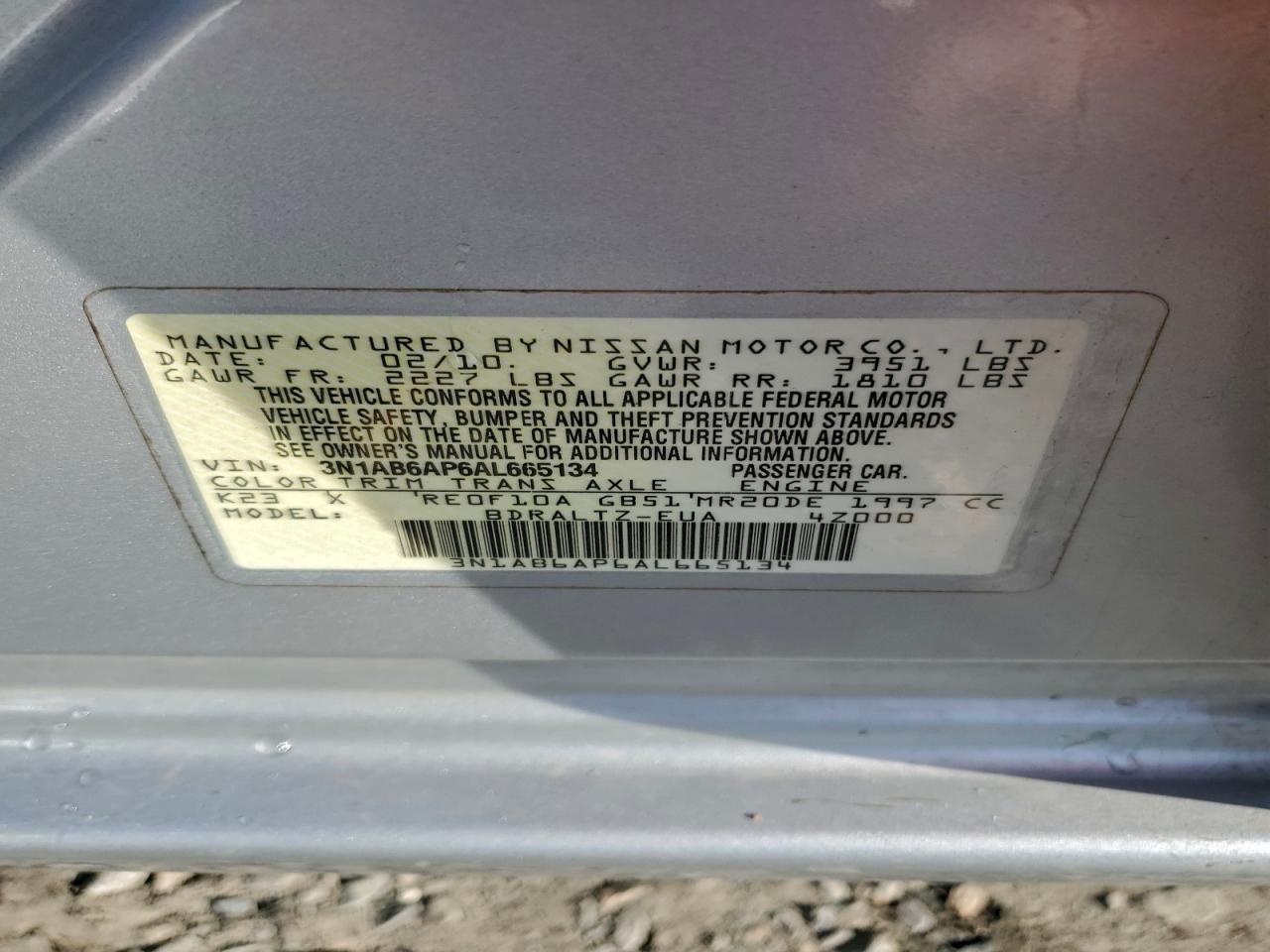 2010 NISSAN SENTRA