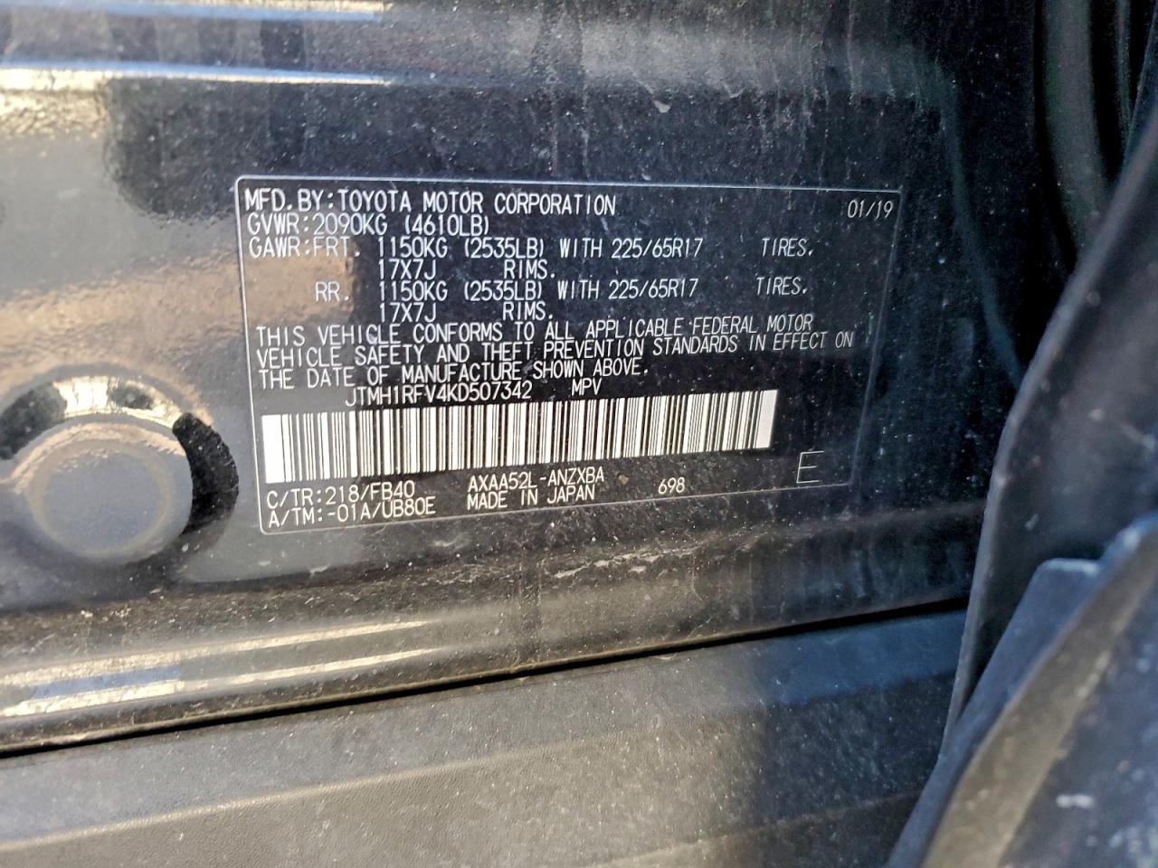 2019 TOYOTA RAV4