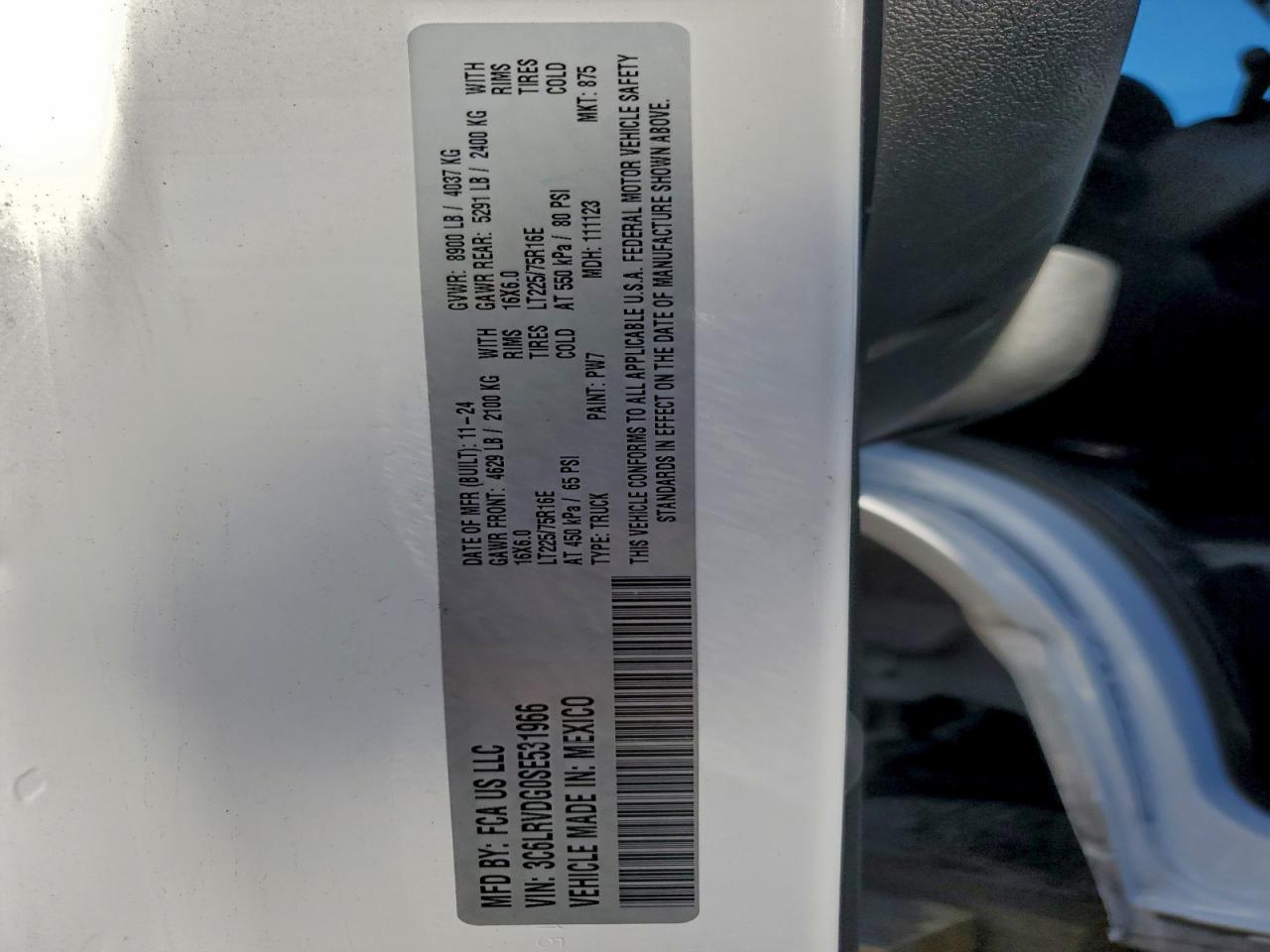 2025 RAM ProMaster 2500