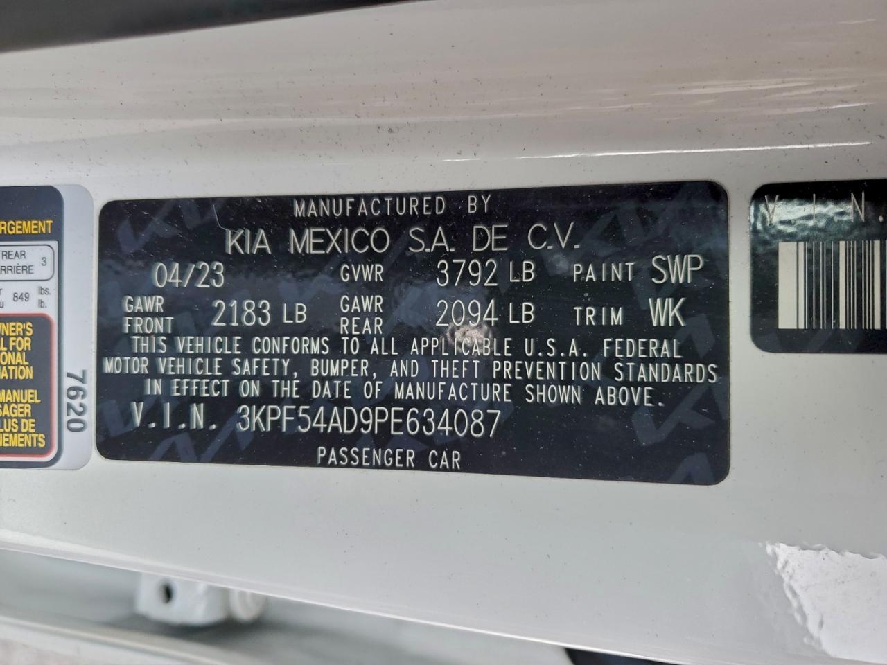 2023 KIA FORTE