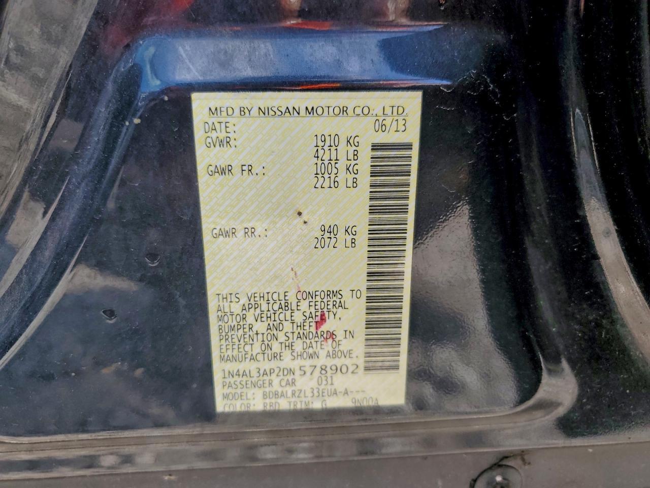 2013 NISSAN ALTIMA