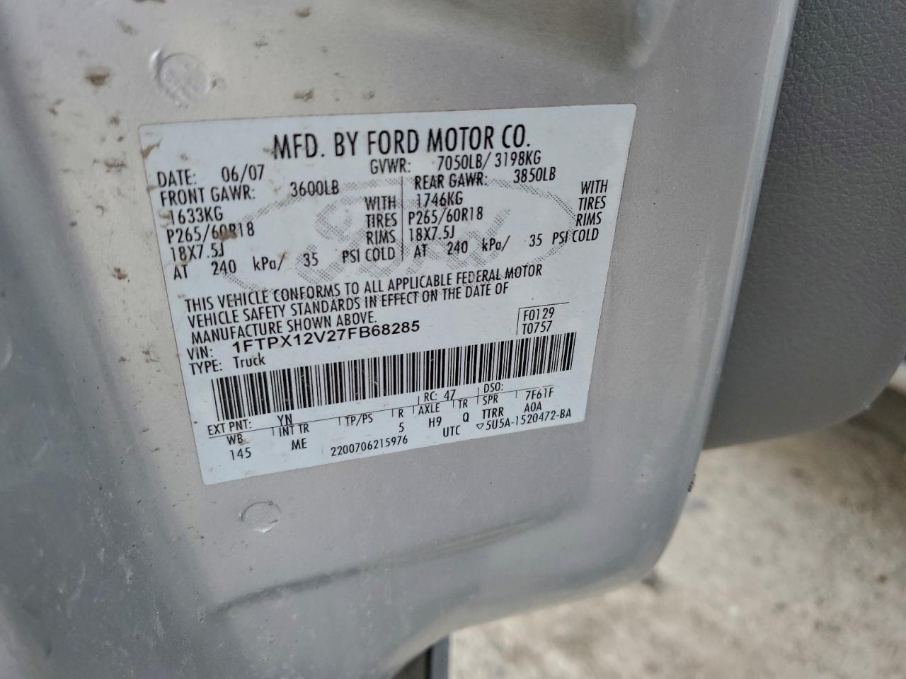 2007 FORD F-150
