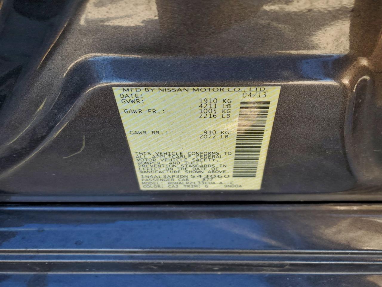 2013 NISSAN ALTIMA