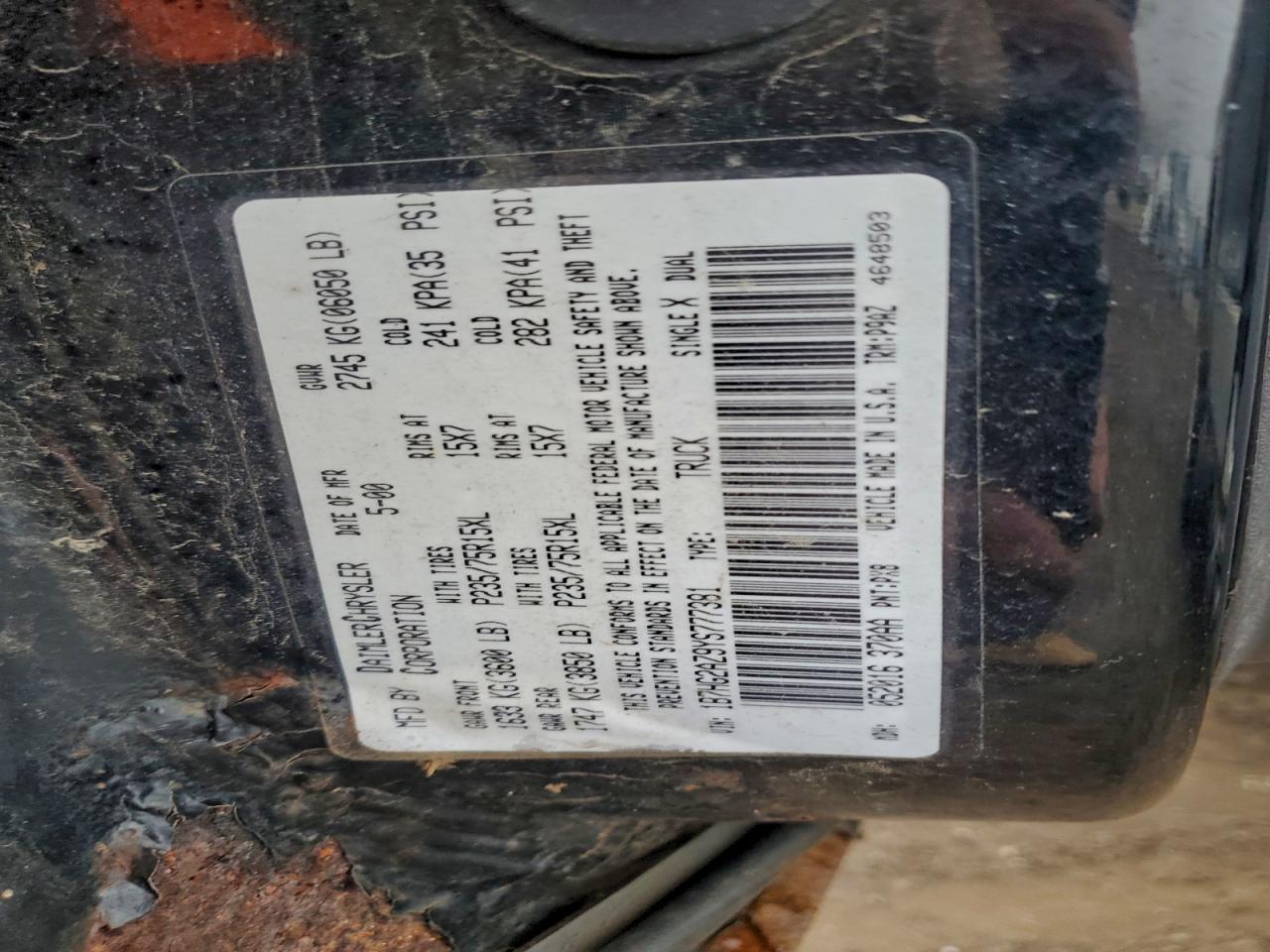 2000 DODGE Dakota