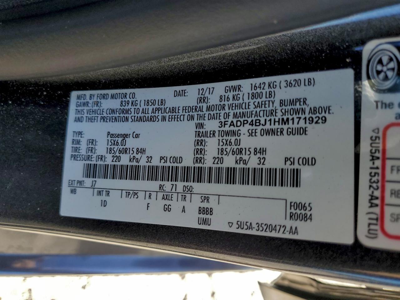 2017 FORD Fiesta