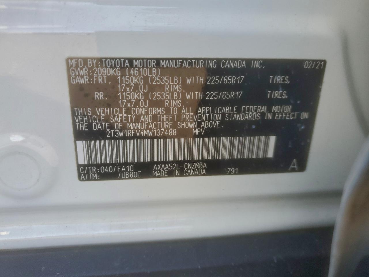 2021 TOYOTA RAV4