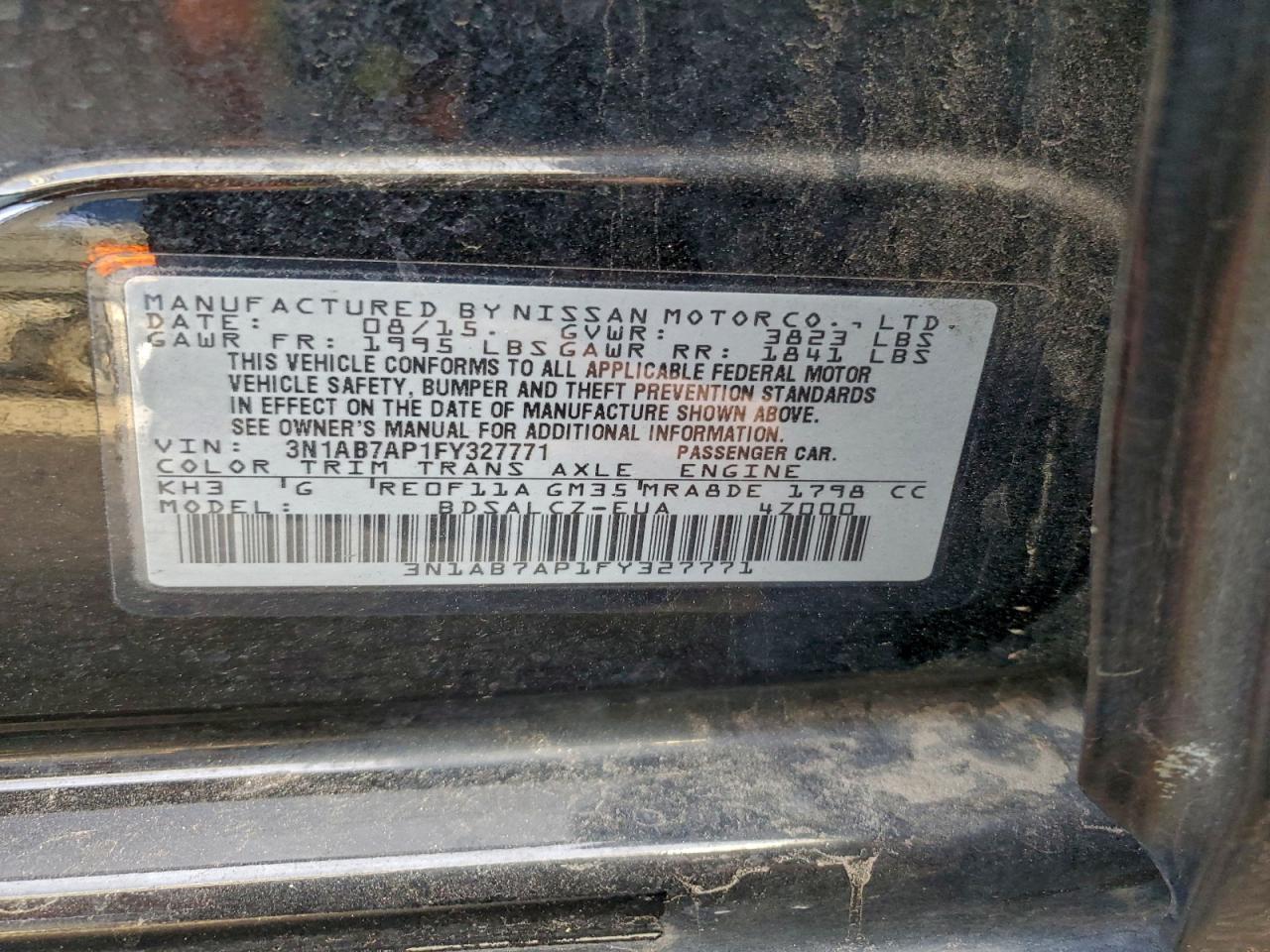 2015 NISSAN SENTRA
