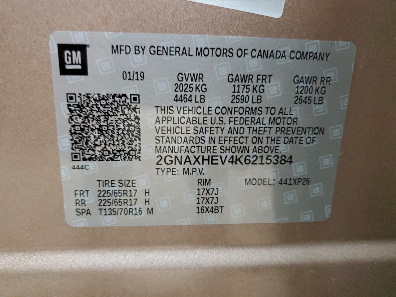 2019 CHEVROLET EQUINOX