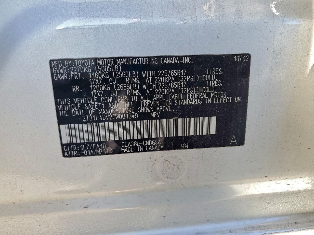 2012 TOYOTA RAV4