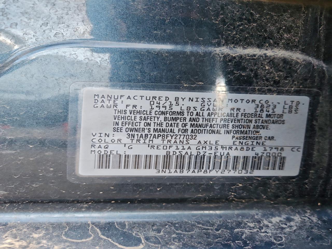 2015 NISSAN SENTRA