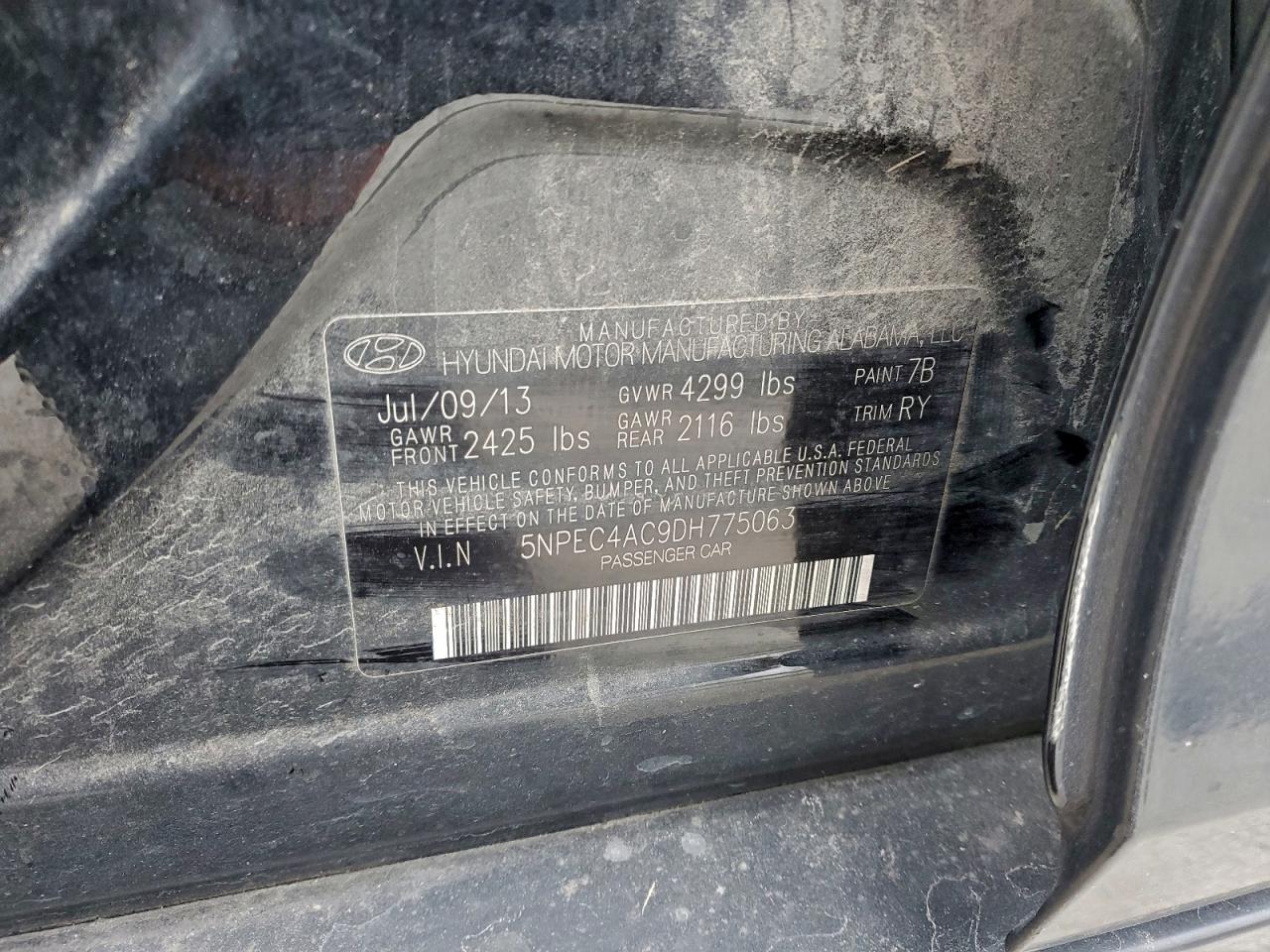 2013 HYUNDAI SONATA
