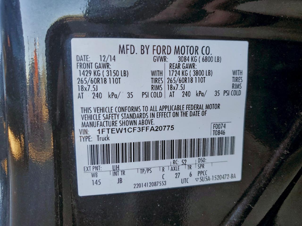 2015 FORD F-150
