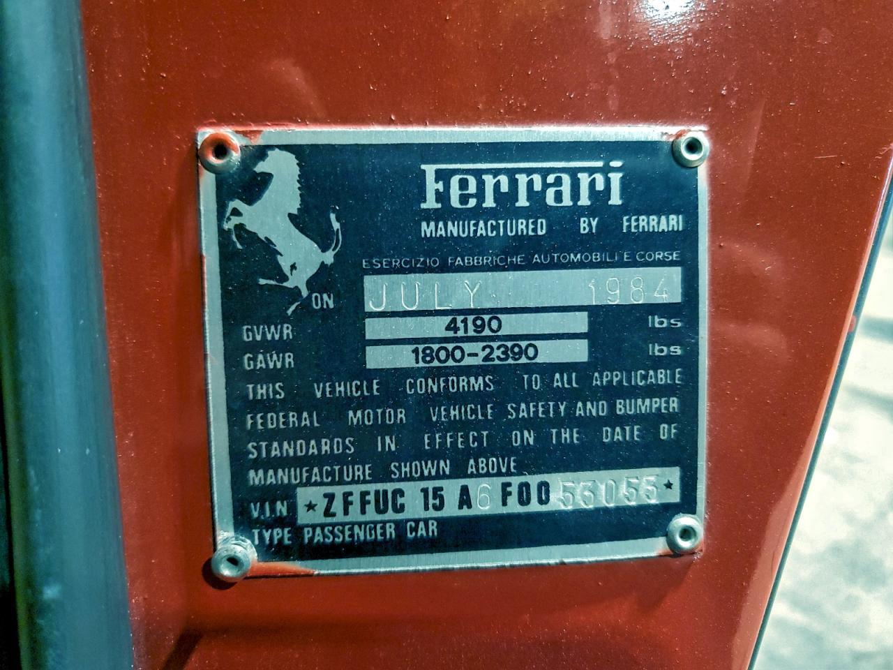 1985 Ferrari Mondial