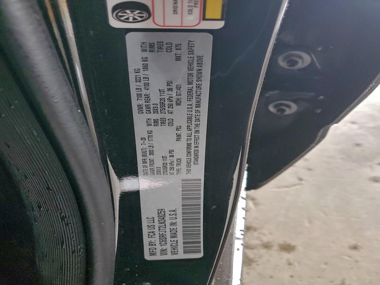 2020 RAM 1500