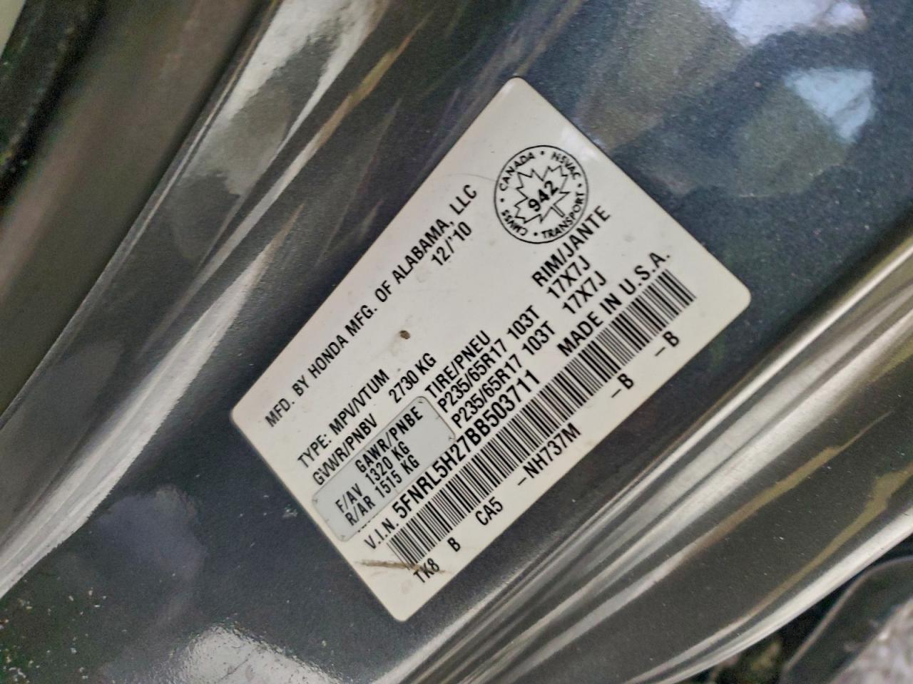 2011 HONDA ODYSSEY