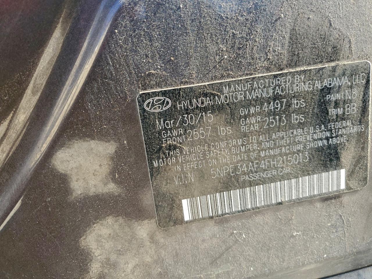 2015 HYUNDAI SONATA