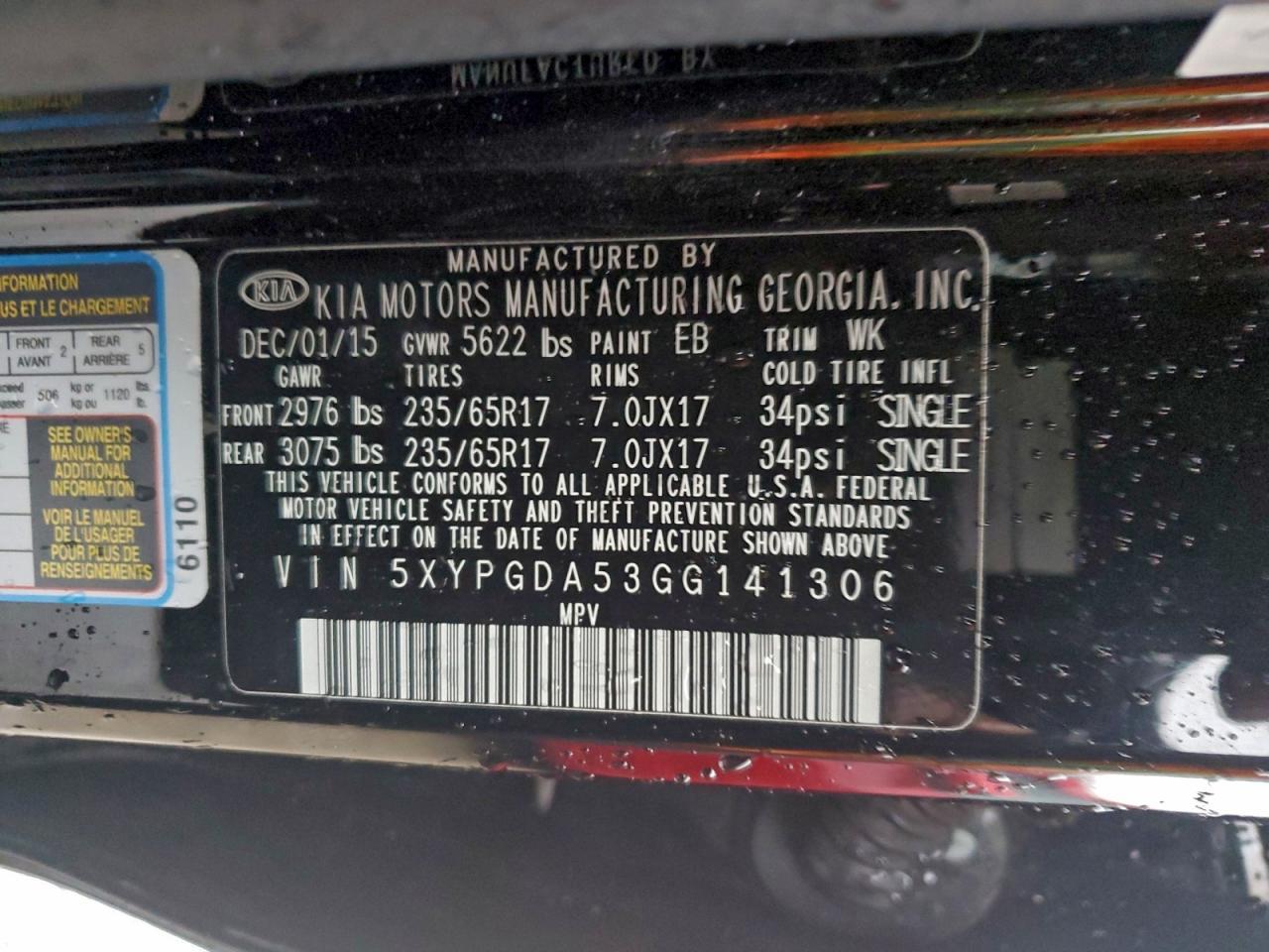 2016 KIA SORENTO