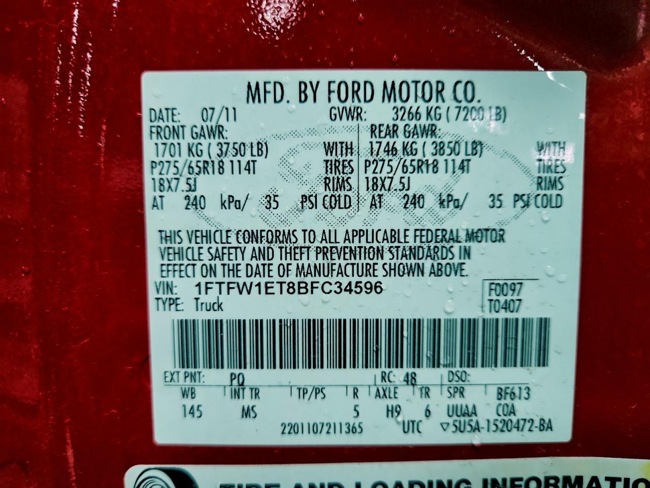 2011 FORD F-150