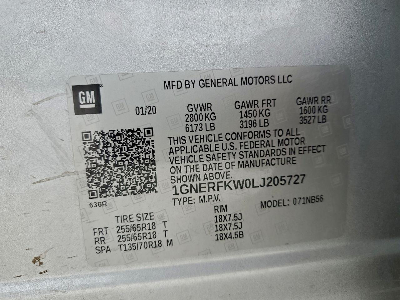 2020 CHEVROLET TRAVERSE