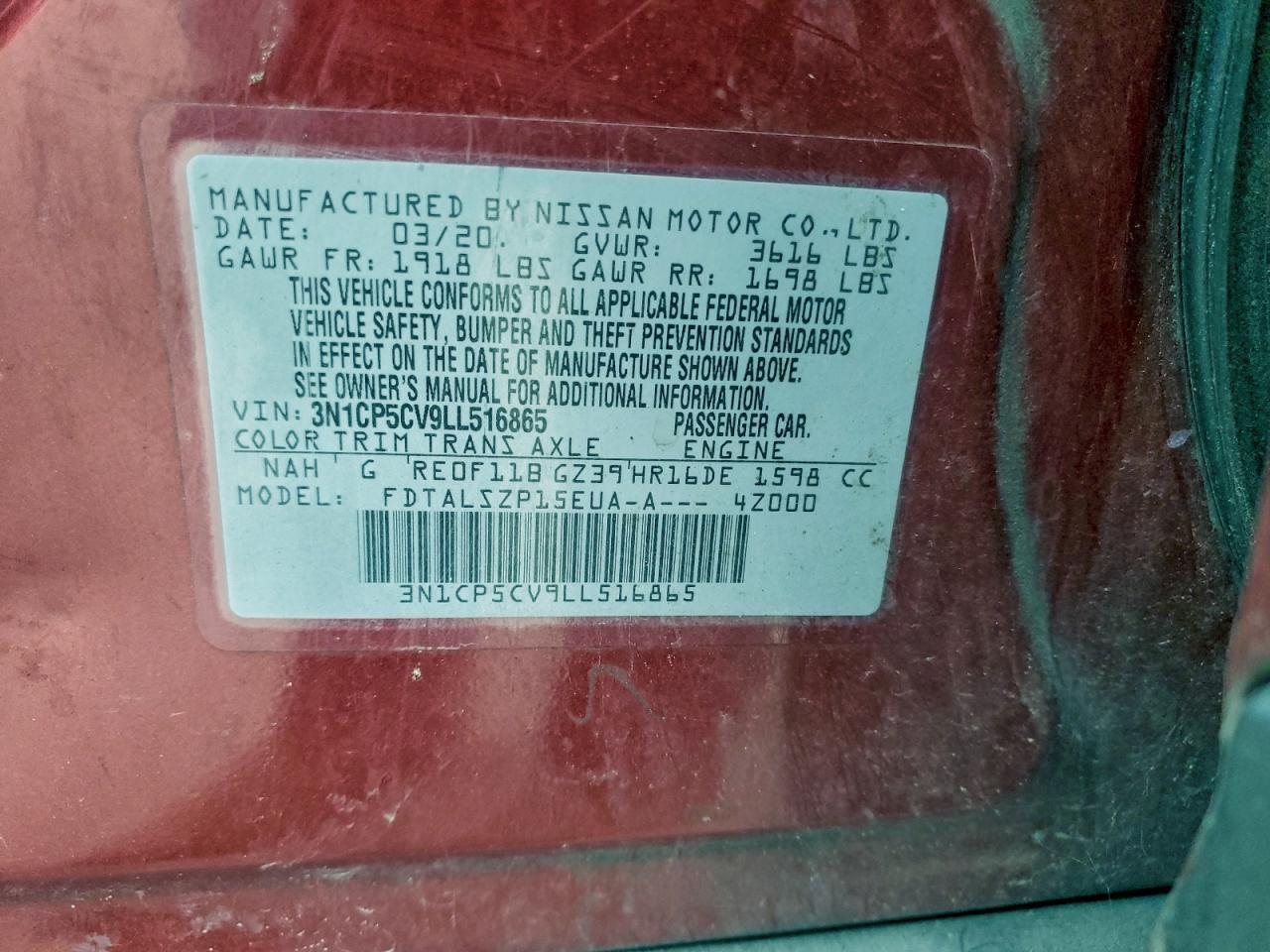 2020 NISSAN KICKS