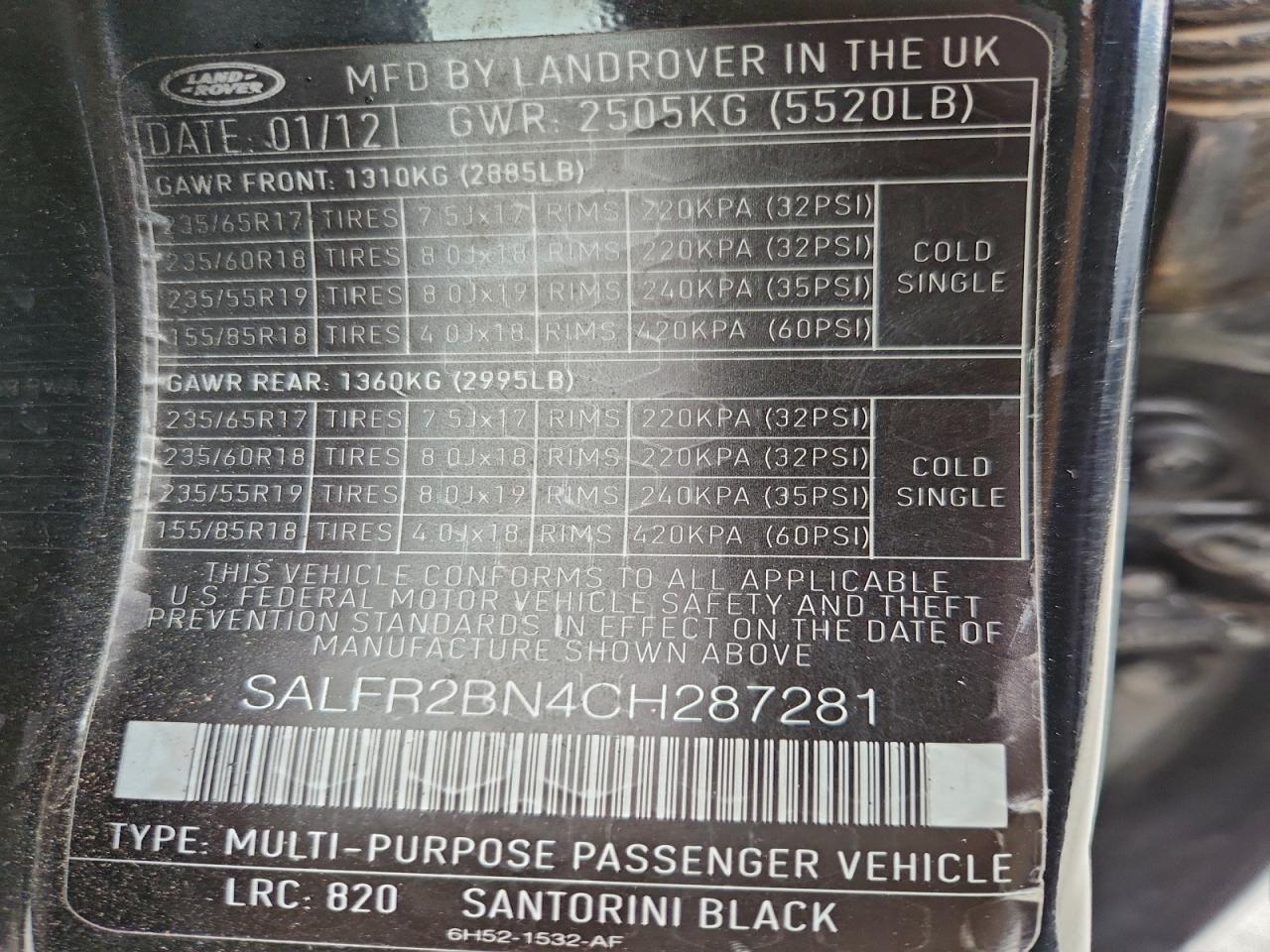 2012 LAND ROVER LR2