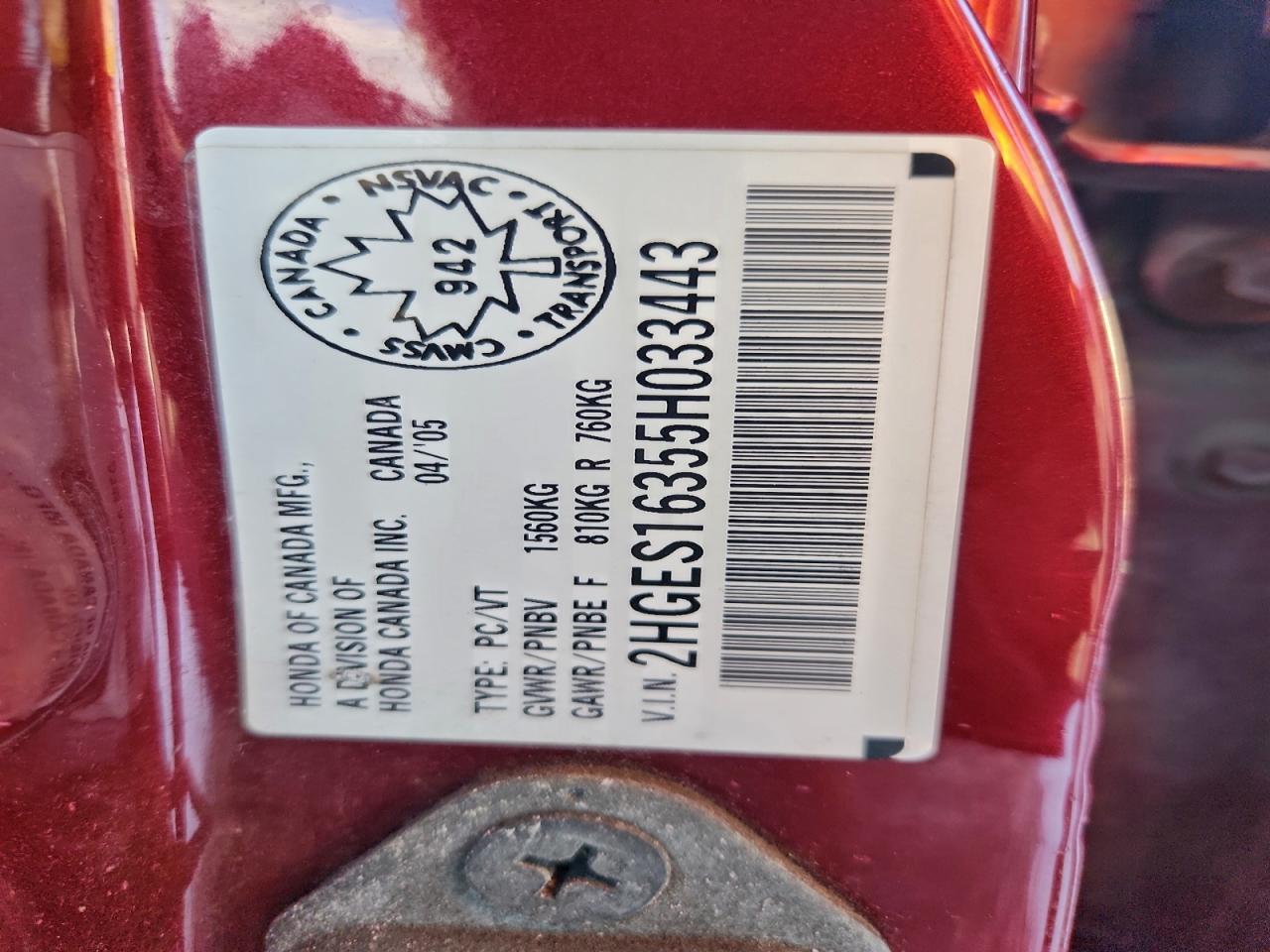 2005 HONDA CIVIC