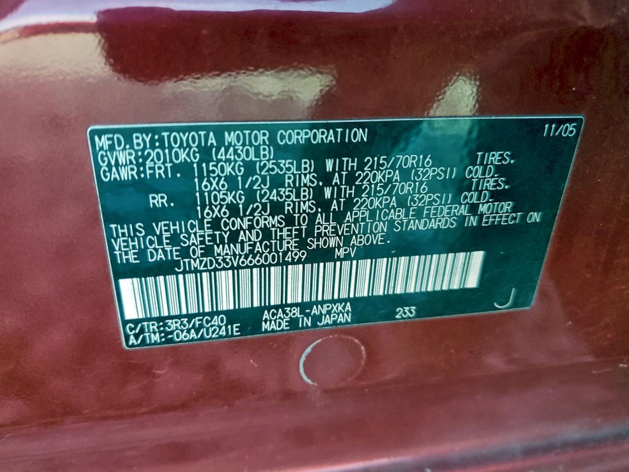 2006 TOYOTA RAV4