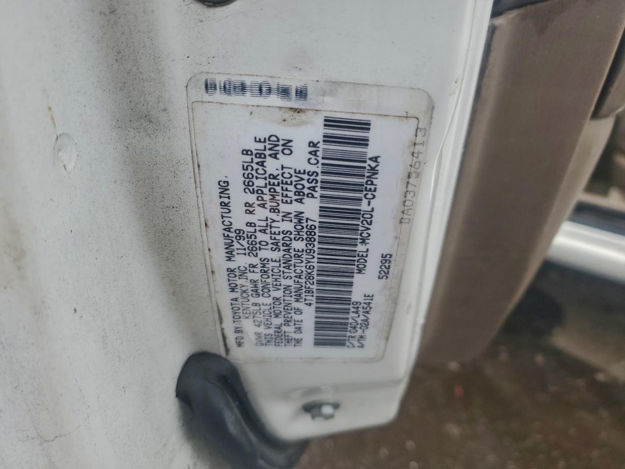 2000 TOYOTA CAMRY