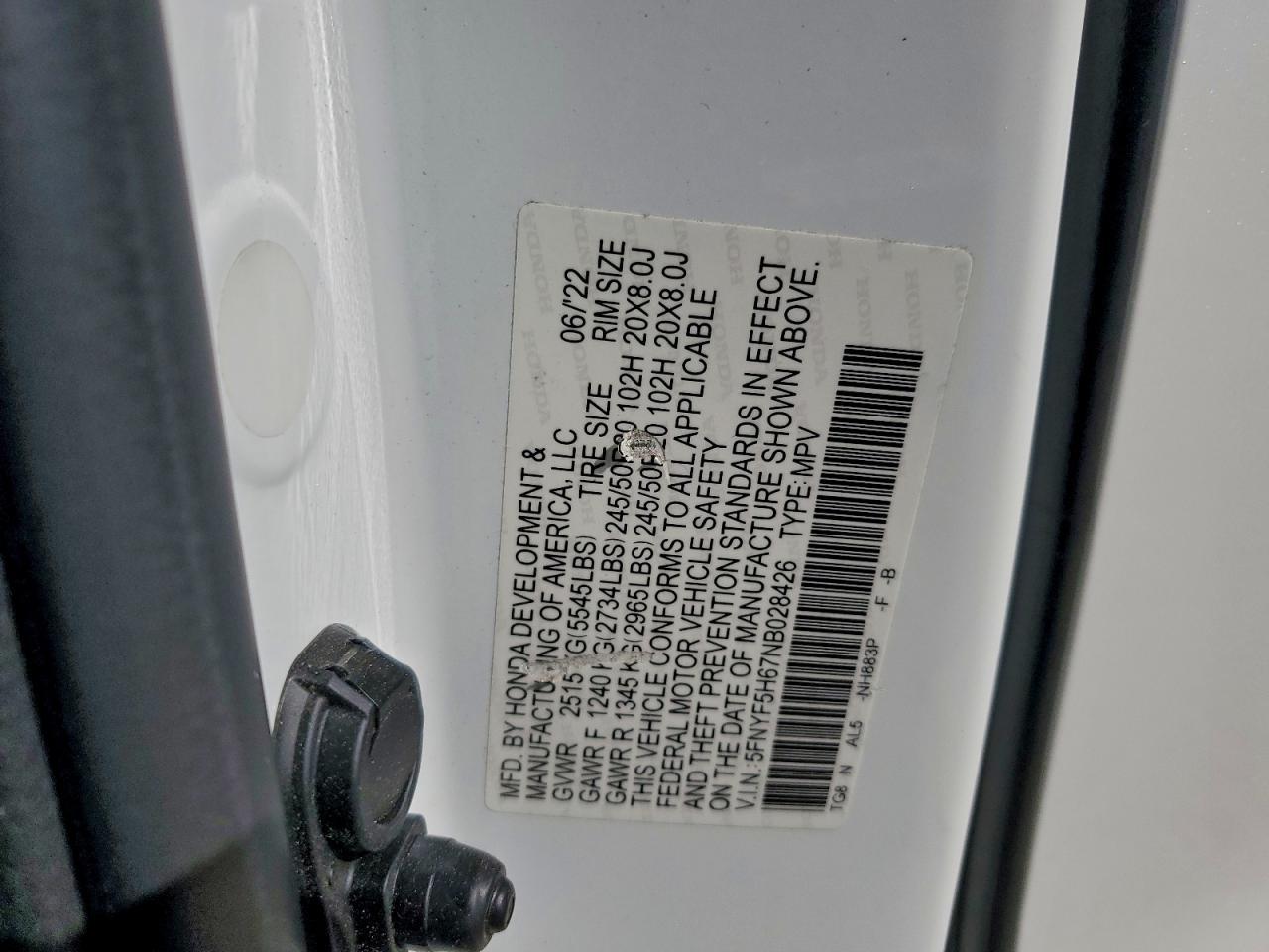 2022 HONDA PILOT