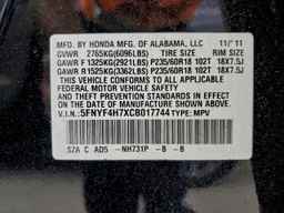 2012 HONDA PILOT