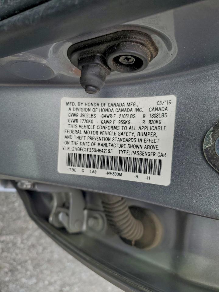 2016 HONDA CIVIC