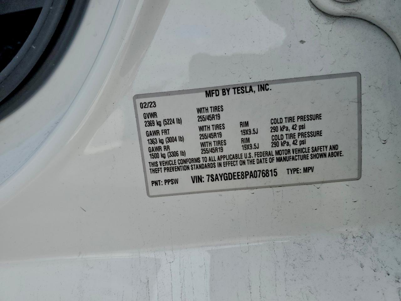 2023 TESLA MODEL Y