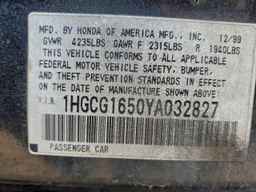 2000 HONDA ACCORD
