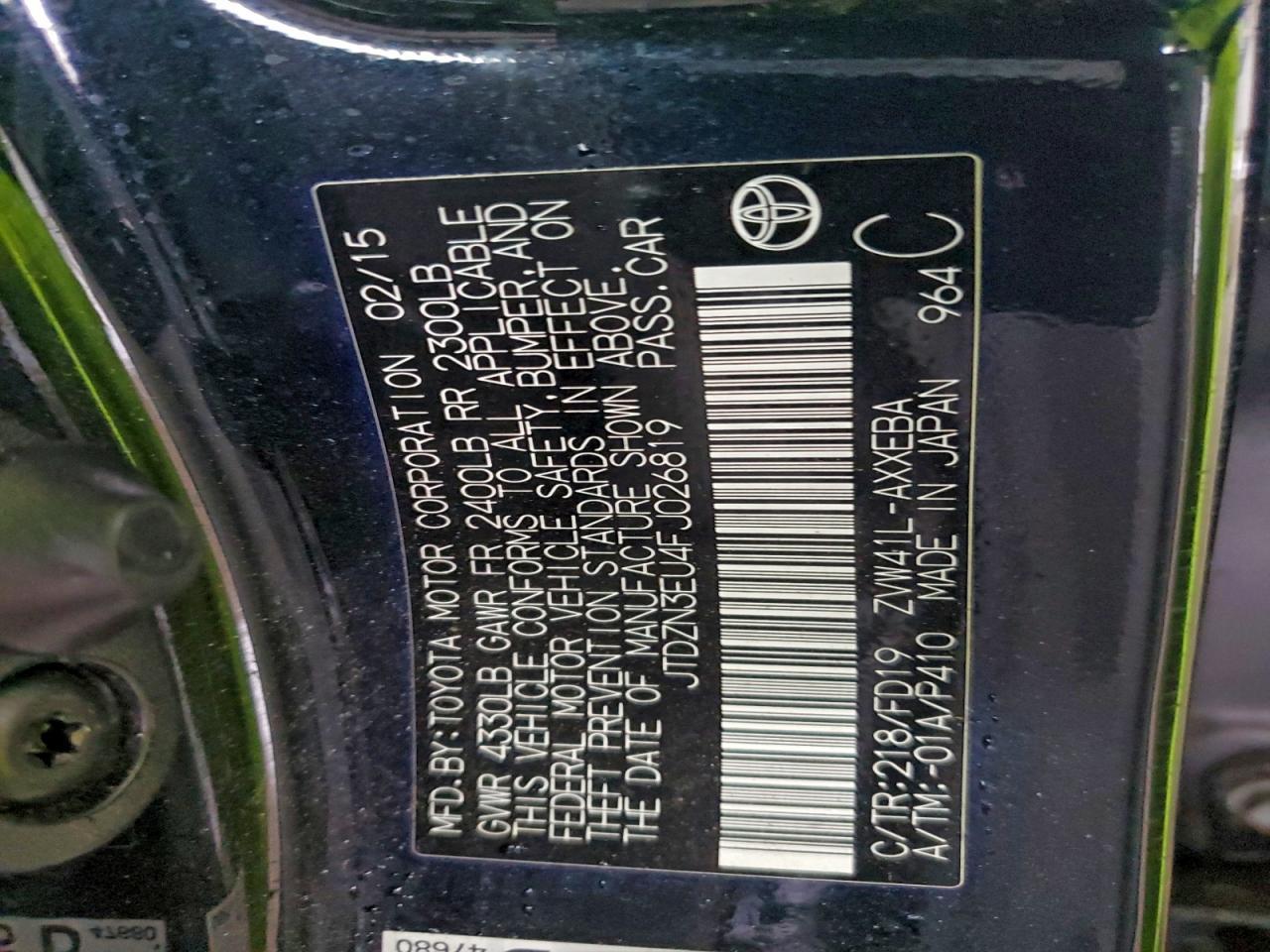2015 TOYOTA PRIUS V