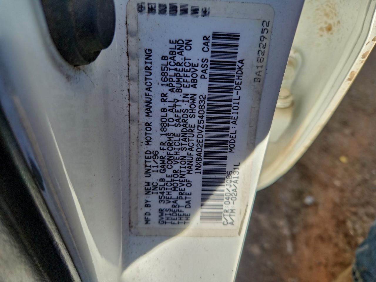1997 TOYOTA COROLLA