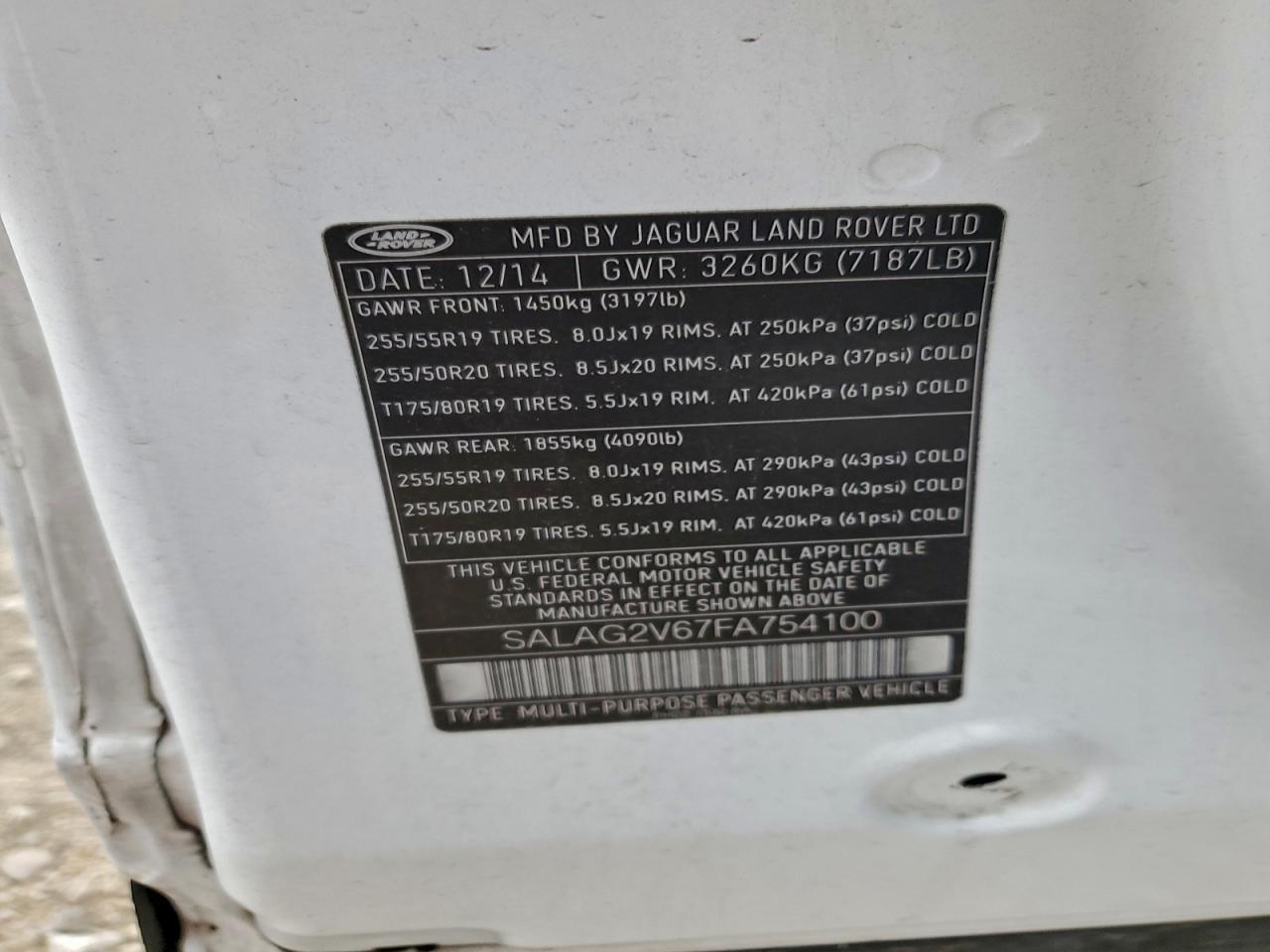 2015 LAND ROVER LR4