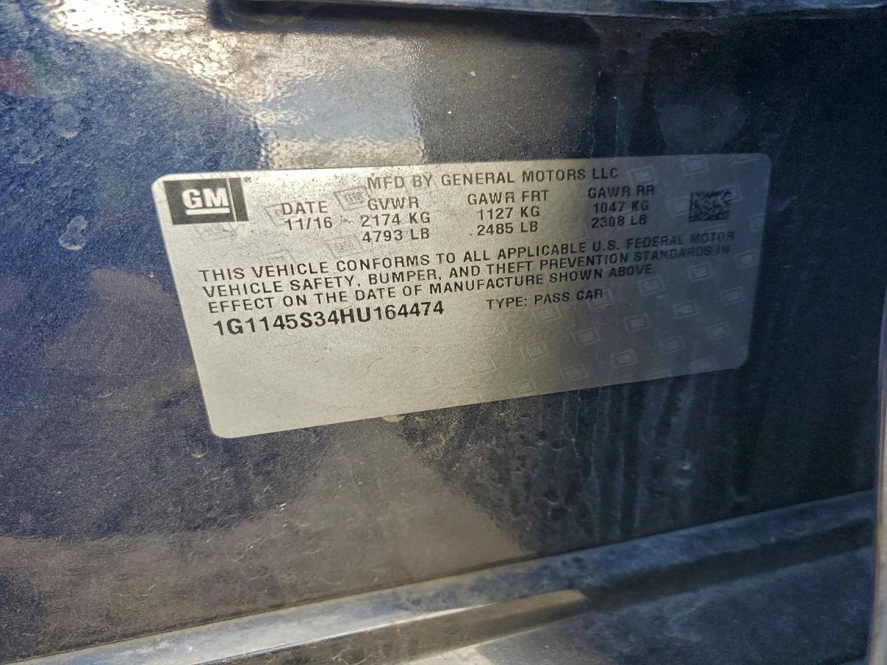 2017 CHEVROLET IMPALA