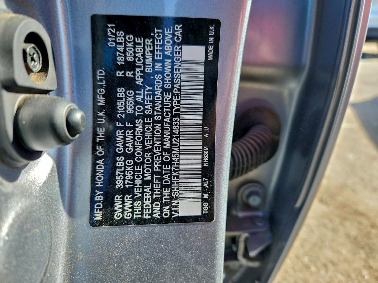 2021 HONDA CIVIC