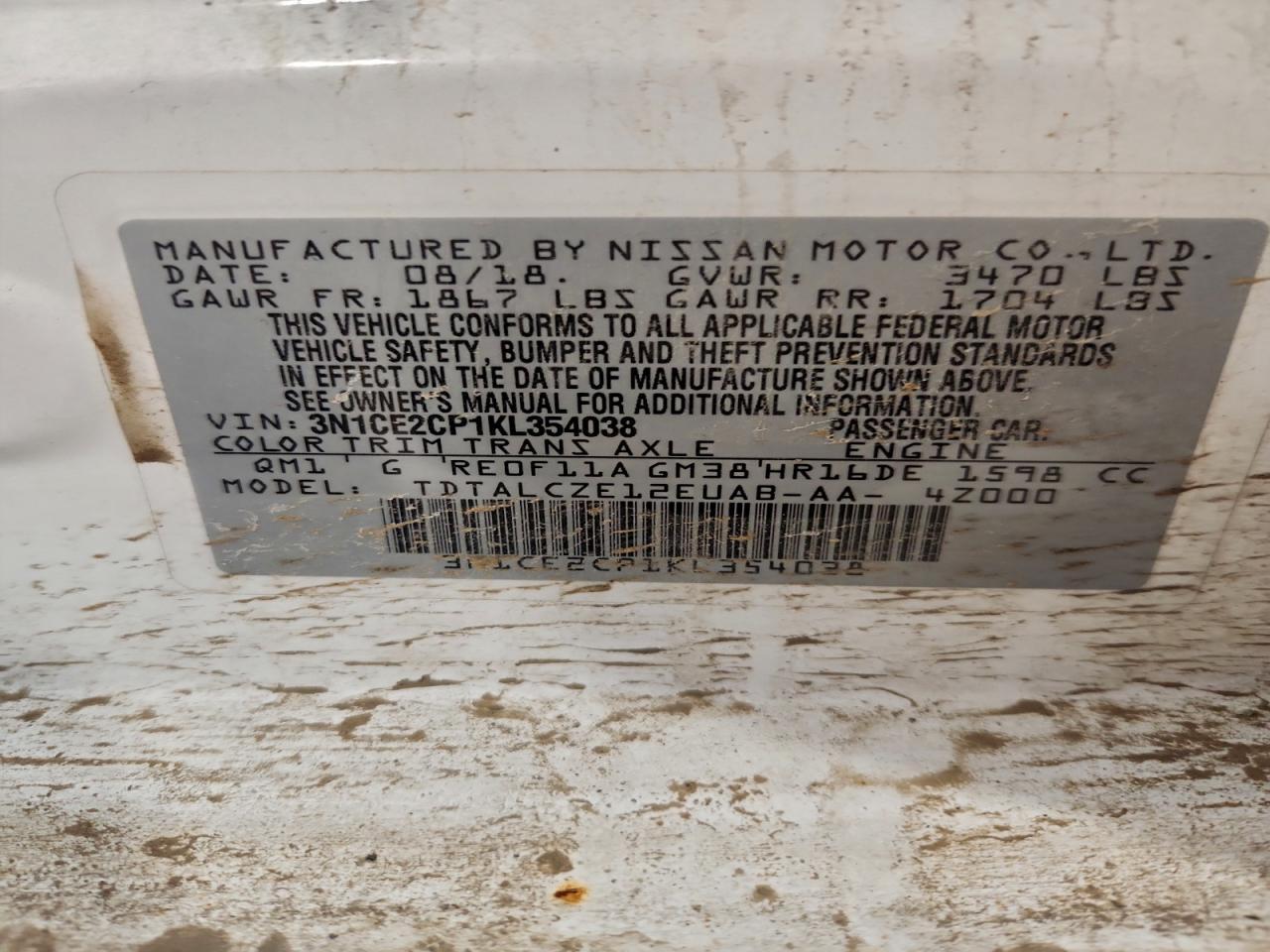 2019 NISSAN Versa Note