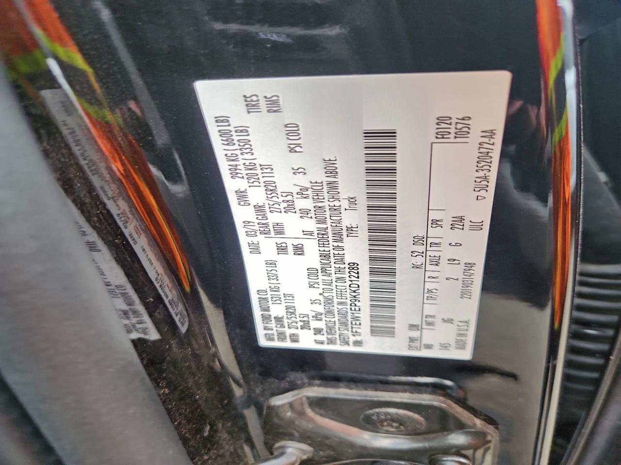2019 FORD F-150