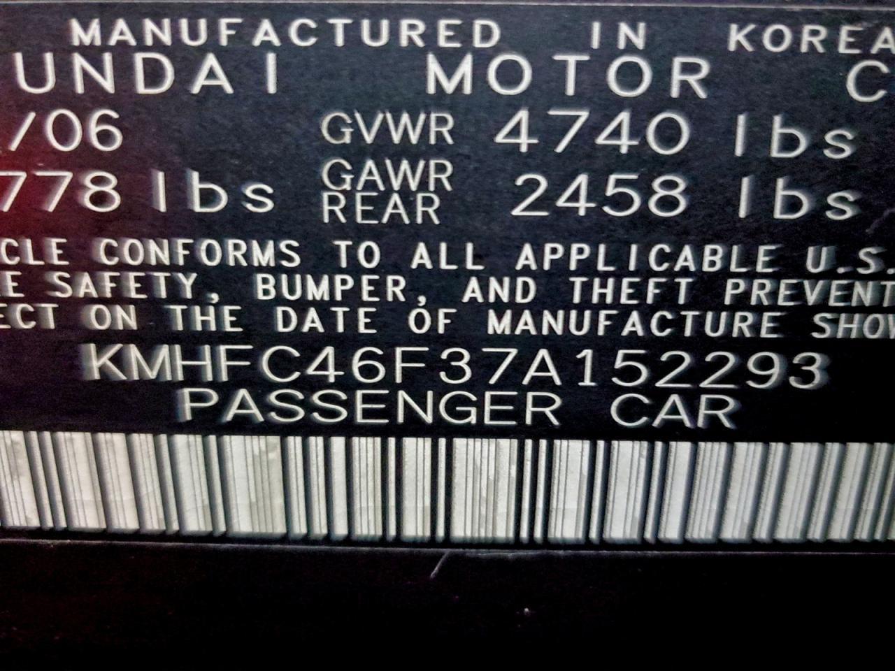 2007 HYUNDAI Azera