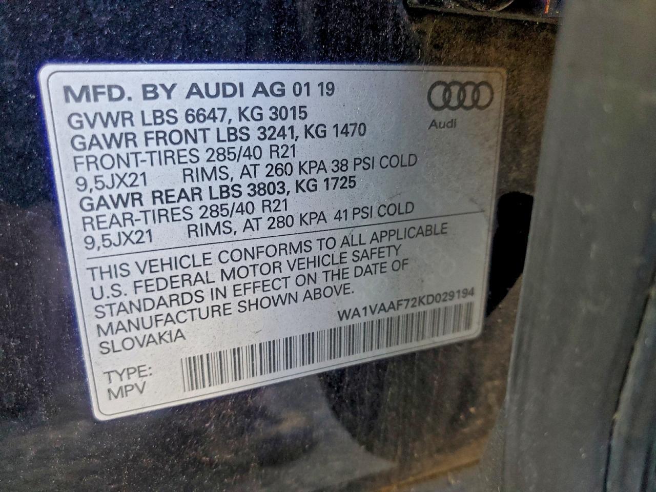 2019 AUDI Q7