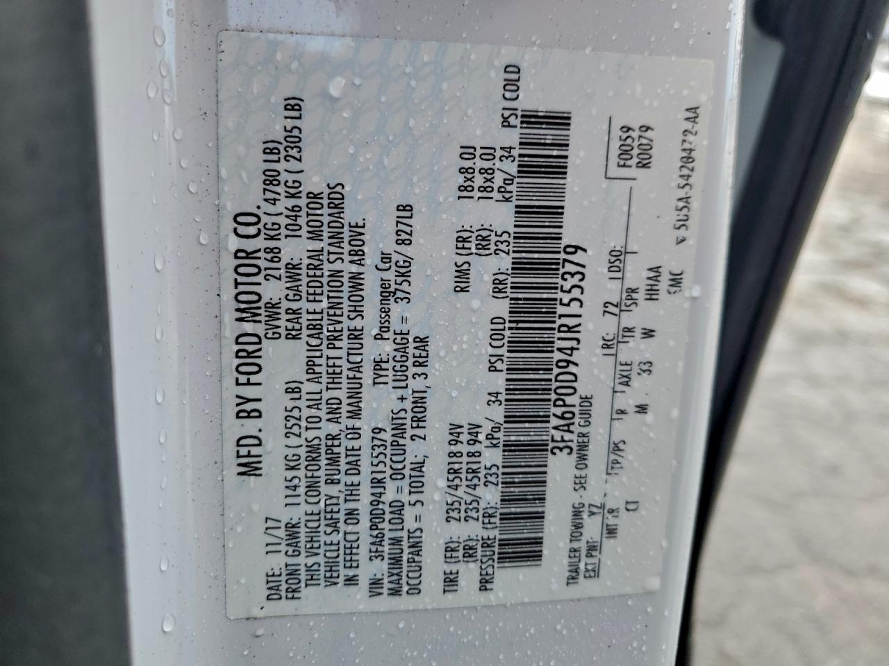 2018 FORD FUSION