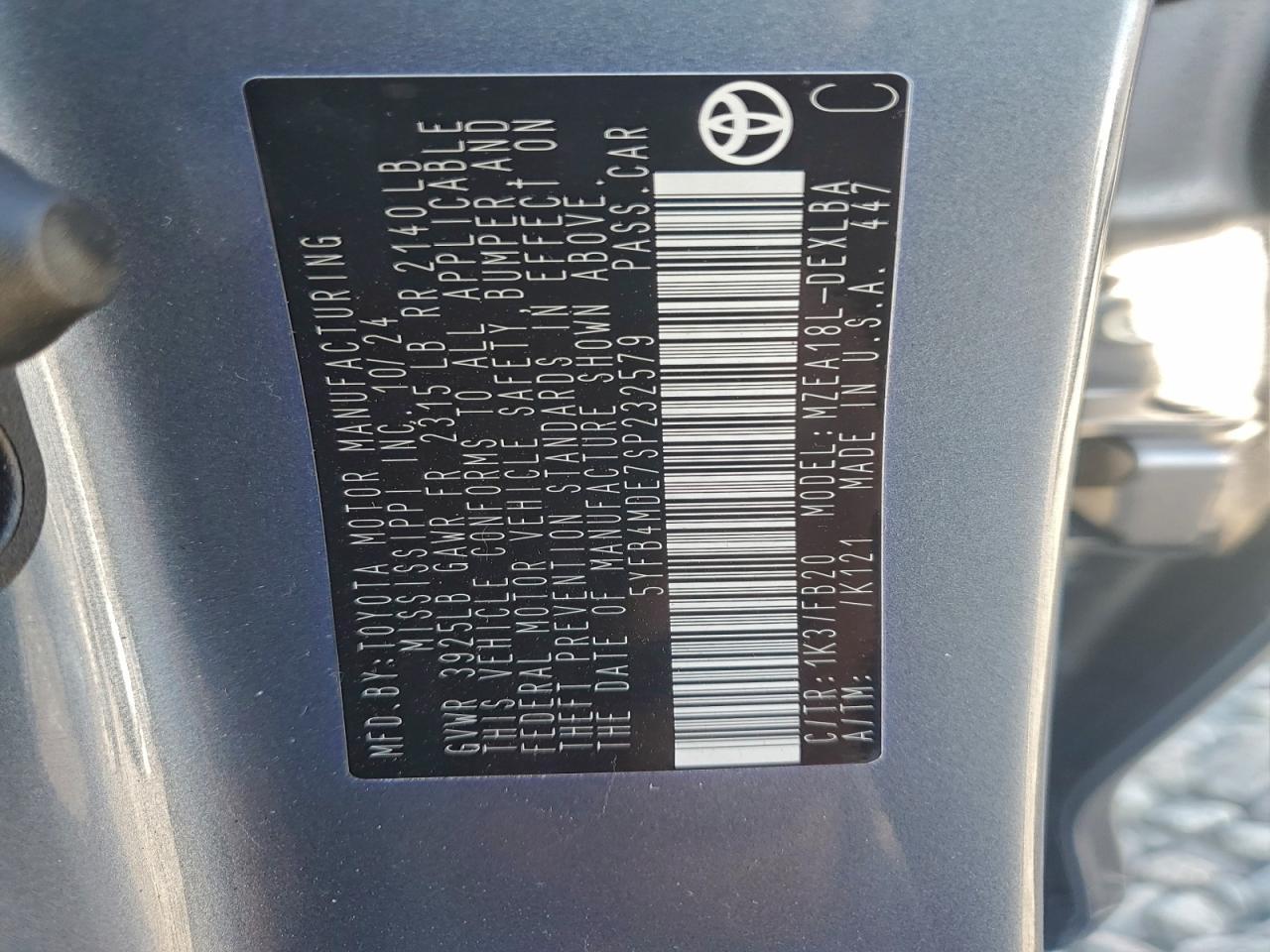 2025 TOYOTA COROLLA