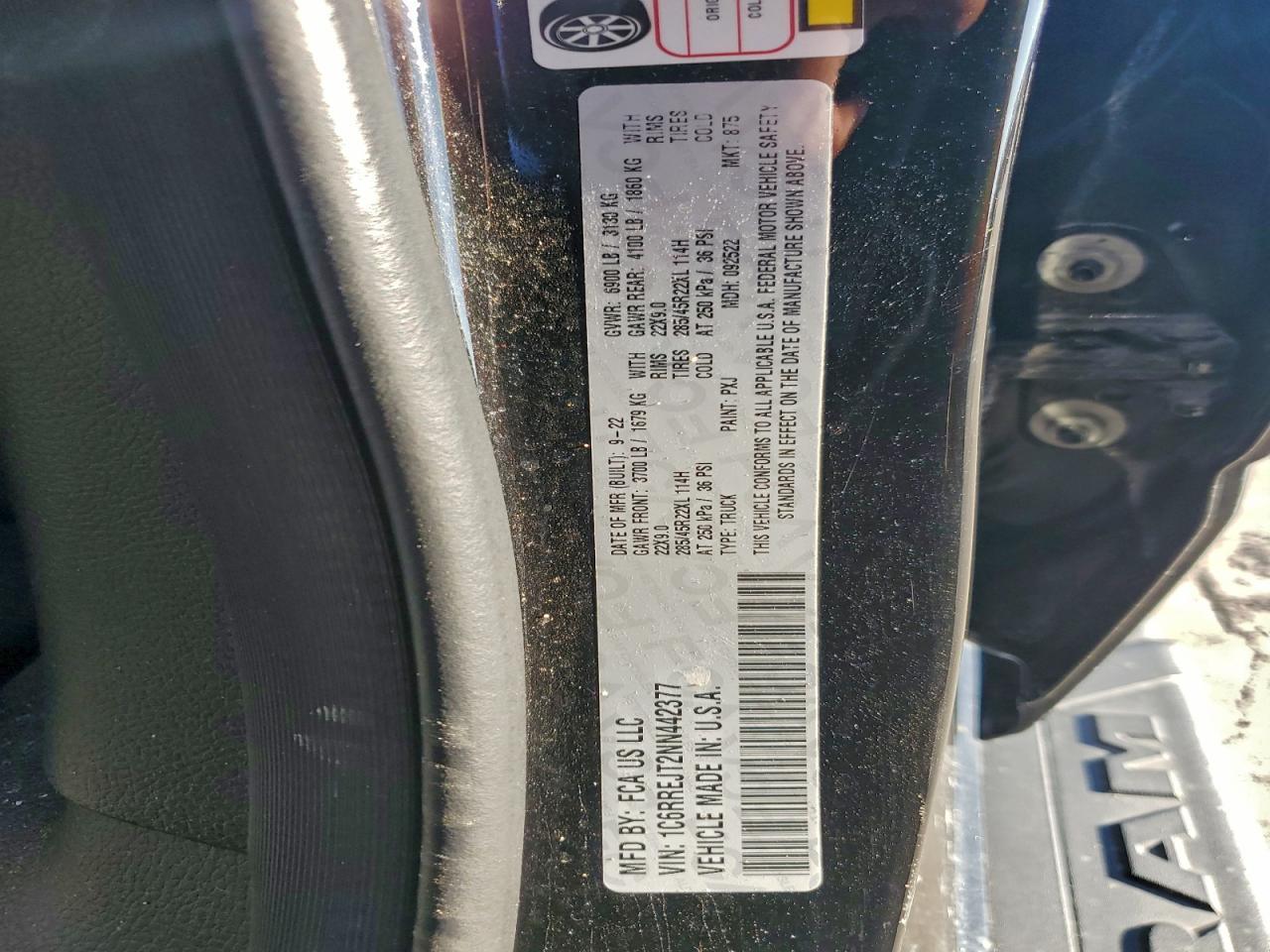 2022 RAM 1500
