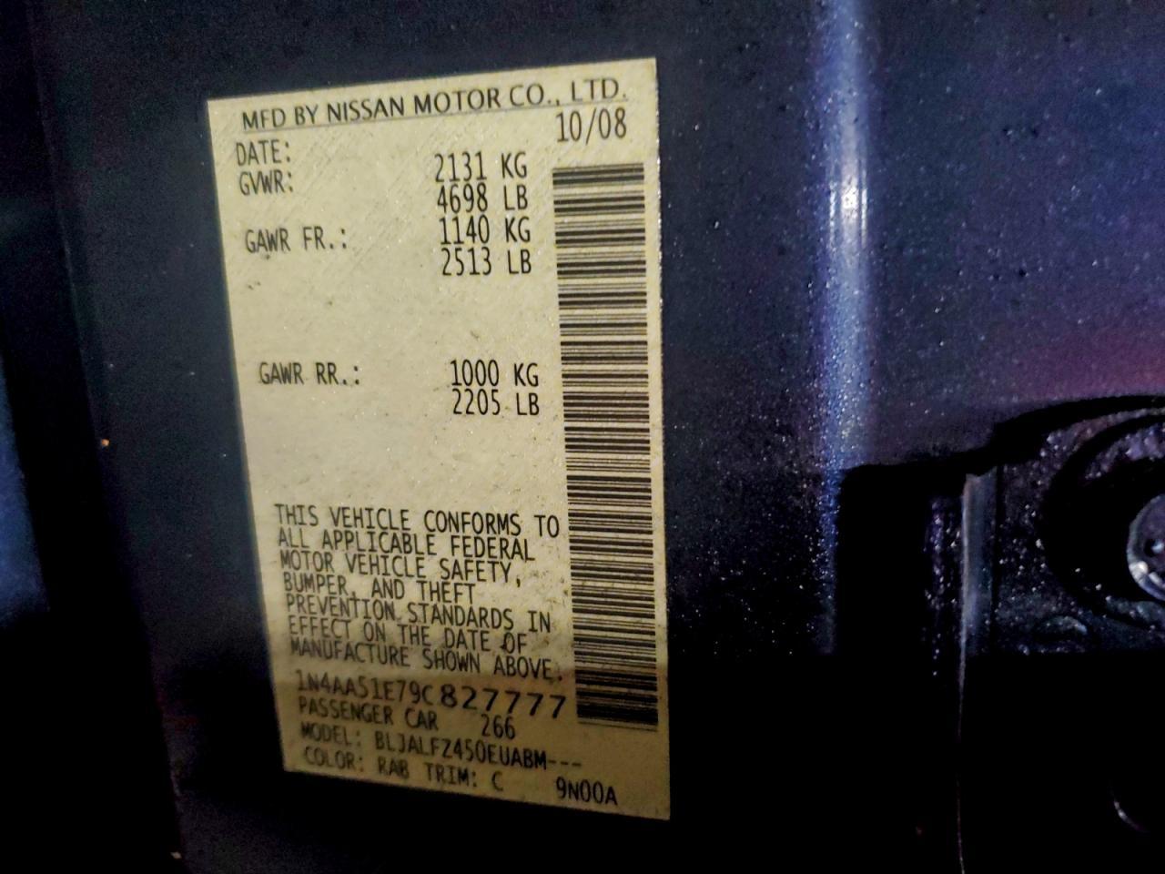 2009 NISSAN Maxima